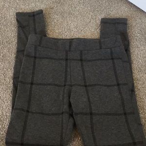 Woman’s plaid leggings